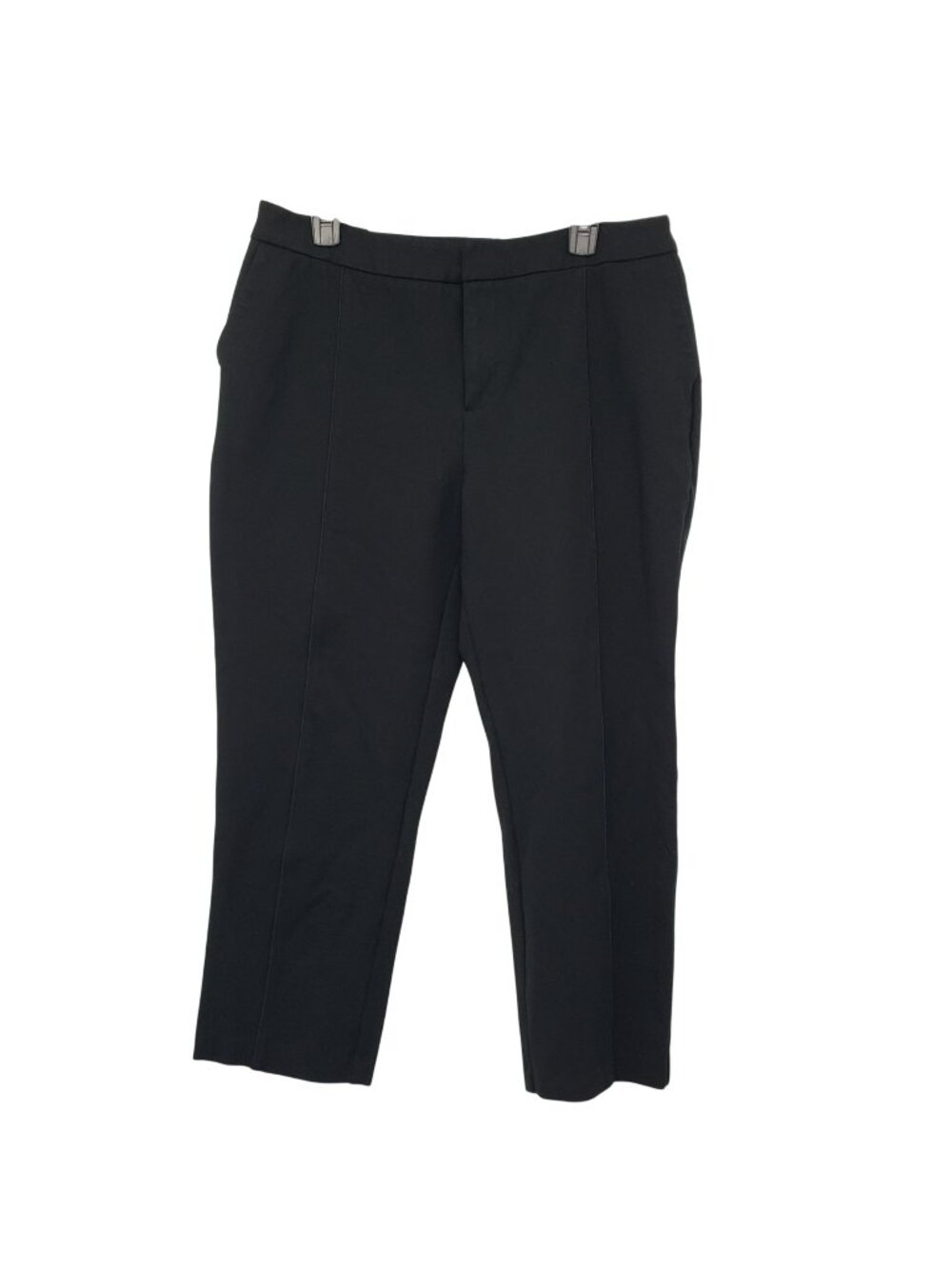 Eloquii Black Cropped Ankle Work Pants Womens 16 Front Seam Office Career